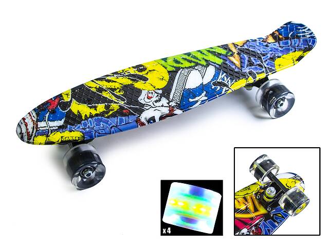 Penny Board 'Cool Draft' Joker Светящиеся колеса