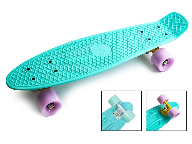 Penny Board 'Pastel Series' Бирюзовый цвет. Матовые колеса.