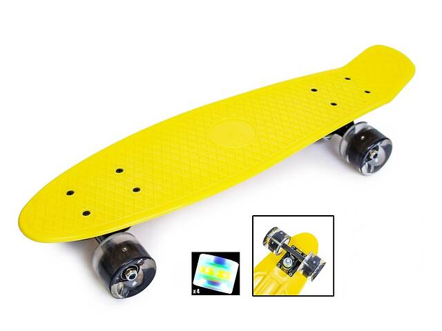 Penny Board Yellow Сяючі колеса