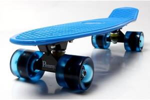 Пенниборд Penny Board с подсветкой Blue