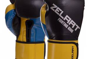Перчатки боксерские BO-2887 Zelart 10oz Сине-желто-черный (37363119)