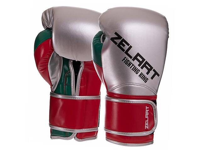 Перчатки боксерские BO-2887 Zelart 12oz Зелено-красный (37363119)