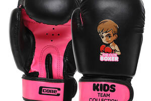 Перчатки боксерские BO-8543 Core 2oz Черно-розовый (37568005)