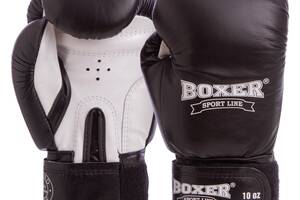 Перчатки боксерские BOXER 2023 10 Черный-Белый