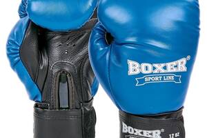 Перчатки боксерские BOXER 2023 10 Синий-Черный