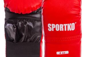 Перчатки боксерские детские SPORTKO PD-2-B 4 Красный