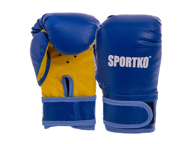Перчатки боксерские детские SPORTKO PD-2-B 4 Синий