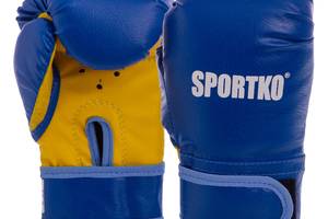 Перчатки боксерские детские SPORTKO PD-2-B 6 Синий