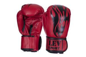Перчатки боксерские Класс LV-2958 Lev Sport 10oz Красный (37423032)