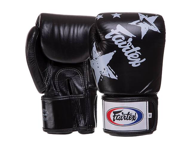 Перчатки боксерские кожаные FAIRTEX BGV1N NATION PRINT 16 унций Черный