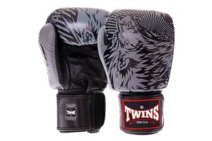 Перчатки боксерские кожаные TWINS FBGVL3-50 WOLF 14oz Серый