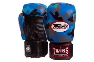 Перчатки боксерские кожаные TWINS FBGVL3-ARMY 10 унций Синий