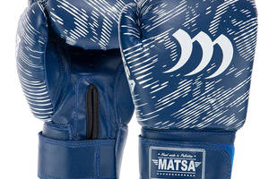 Перчатки боксерские MA-7762 Matsa 12oz Синий (37240045)