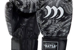Перчатки боксерские MA-7762 Matsa 6oz Черный (37240045)