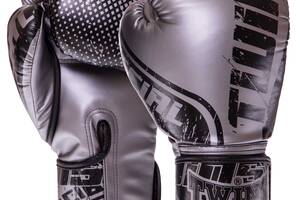 Перчатки боксерские PU TWINS FBGVS12-TW7 12 унций Черный-серый