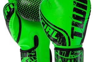 Перчатки боксерские PU TWINS FBGVS12-TW7 12 унций Черный-зеленый