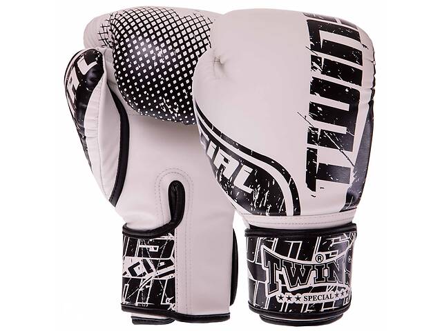 Перчатки боксерские PU TWINS FBGVS12-TW7 14 унций Черный-белый