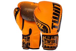 Перчатки боксерские PU TWINS FBGVS12-TW7 14 унций Черный-оранжевый