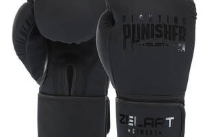 Перчатки боксерские Punisher BO-7553 Zelart 12oz Черный (37363164)