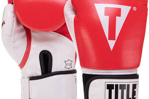 Перчатки боксерские TITLE BO-3780 14 унций Красный-белый