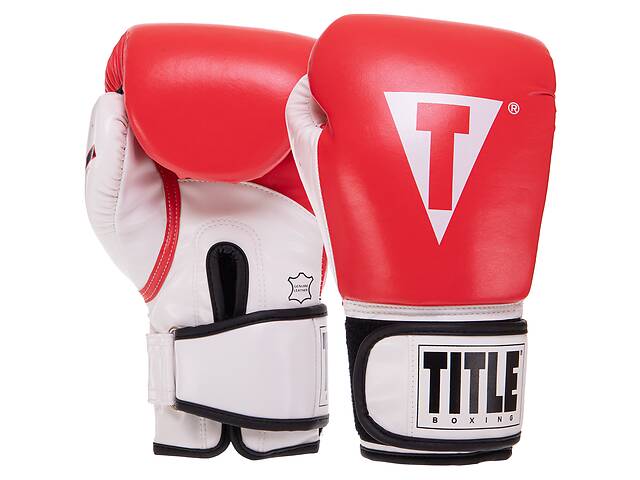 Перчатки боксерские TITLE BO-3780 8 унций Красный-белый