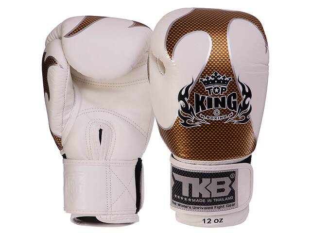 Перчатки боксерские TOP KING Empower TKBGEM-01 10 Белый-золотой