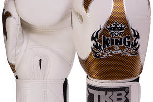 Перчатки боксерские TOP KING Empower TKBGEM-01 16 Белый-золотой