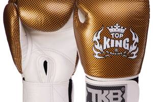 Перчатки боксерские TOP KING Super Snake TKBGEM-02 14 Белый-золотой