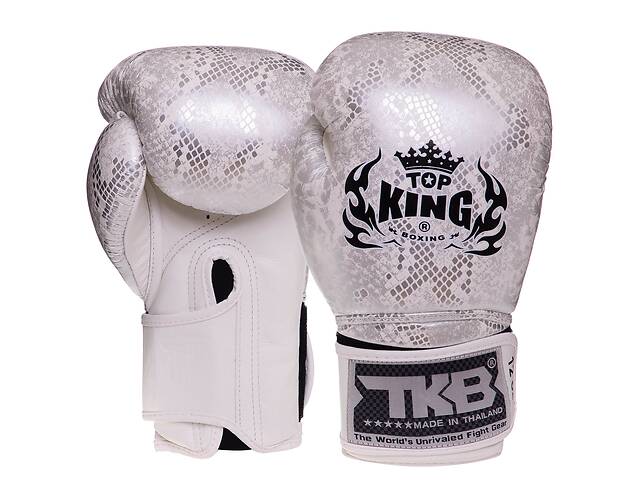 Перчатки боксерские TOP KING Super Snake TKBGSS-02 10 Белый-серебряный