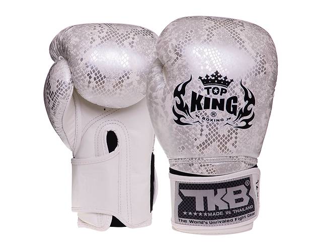 Перчатки боксерские TOP KING Super Snake TKBGSS-02 12 Белый-серебряный
