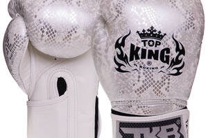 Перчатки боксерские TOP KING Super Snake TKBGSS-02 18 Белый-серебряный