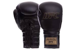 Перчатки боксерские UFC PRO Prem Lace Up UHK-75045 14 Черный