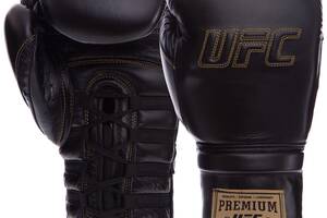 Перчатки боксерские UFC PRO Prem Lace Up UHK-75045 14 Черный