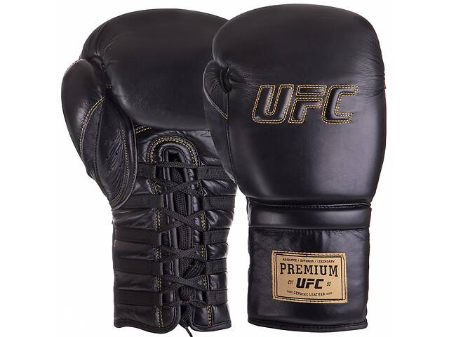 Перчатки боксерские UFC PRO Prem Lace Up UHK-75047 18 Черный