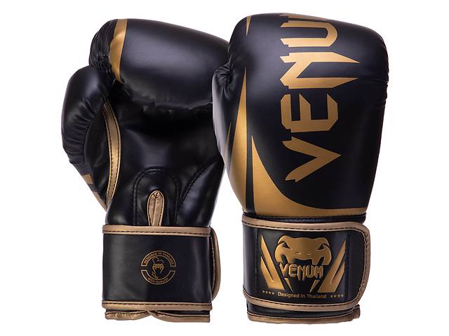 Перчатки боксерские VENUM CHALLENGER VN0661 10 Черный-золотой