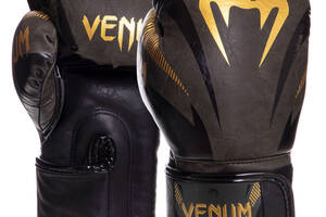 Перчатки боксерские VENUM IMPACT VN03284-230 10 Хаки-золотой