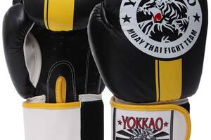 Перчатки боксерские YOKKAO YK016 12 Черный-Желтый