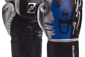 Перчатки боксерские ZELART BO-1315 10 Черный-Синий