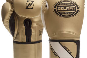 Перчатки боксерские ZELART BO-1361 10 Золотой-Черный