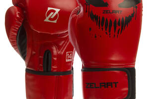 Перчатки боксерские ZELART BO-1370 12 Красный-Черный
