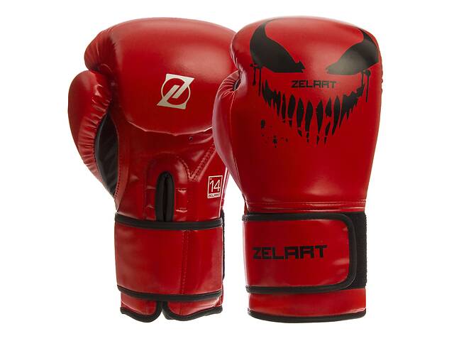 Перчатки боксерские ZELART BO-1370 14 Красный-Черный