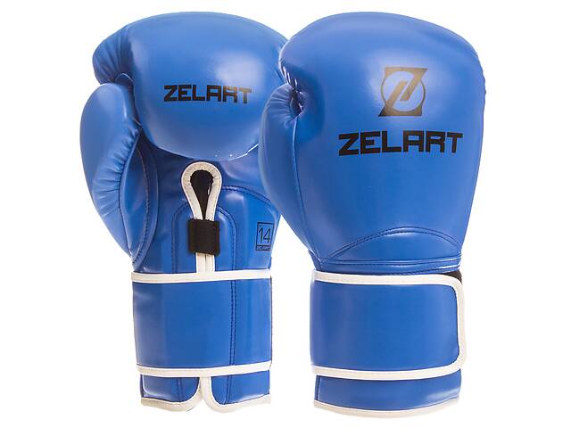 Перчатки боксерские ZELART BO-1391 14 Синий