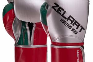 Перчатки боксерские Zelart BO-2887 10 Зеленый-красный