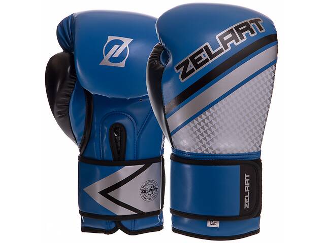Перчатки боксерские Zelart BO-2888 10 Синий-черный