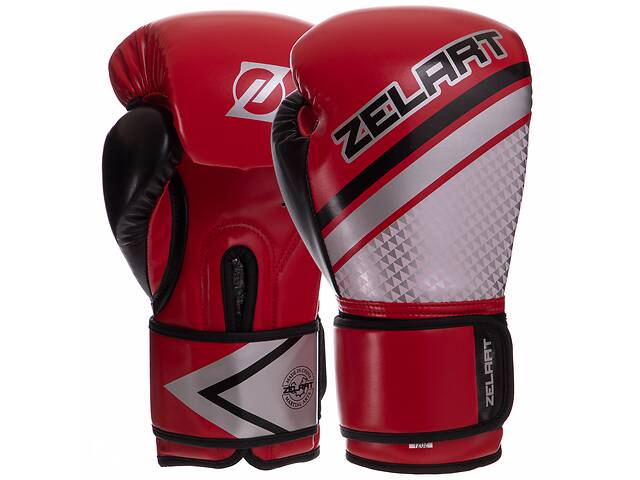 Перчатки боксерские Zelart BO-2888 12 Красный-черный