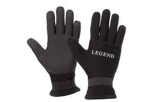 Перчатки для дайвинга LEGEND PL-6110 M Черный-Серый