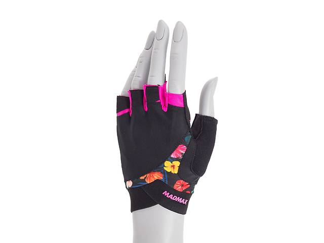 Перчатки для фитнеса MadMax MFG-770 Flower Power Gloves M Black/Pink