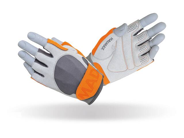 Перчатки для фитнеса MadMax MFG-850 Crazy L Grey/Orange