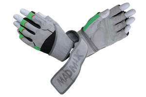Перчатки для фитнеса MadMax MFG-860 Wild Grey/Green XXL