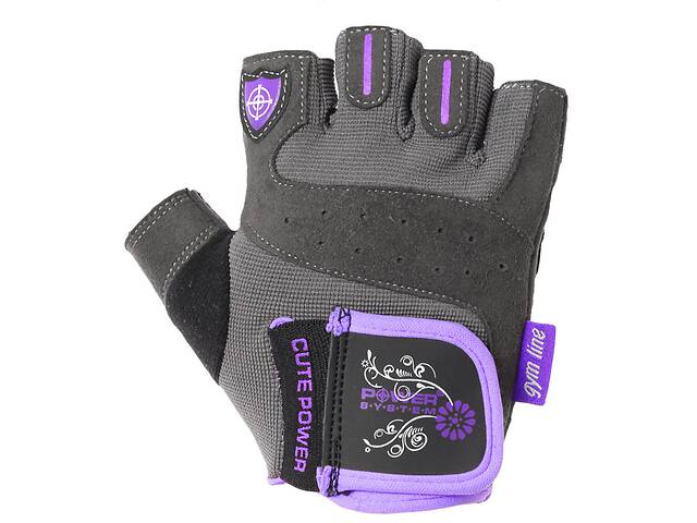 Перчатки для фитнеса Power System Cute Power PS-2560 XS Серо-фиолетовый (PS-2560_XS_Purple)